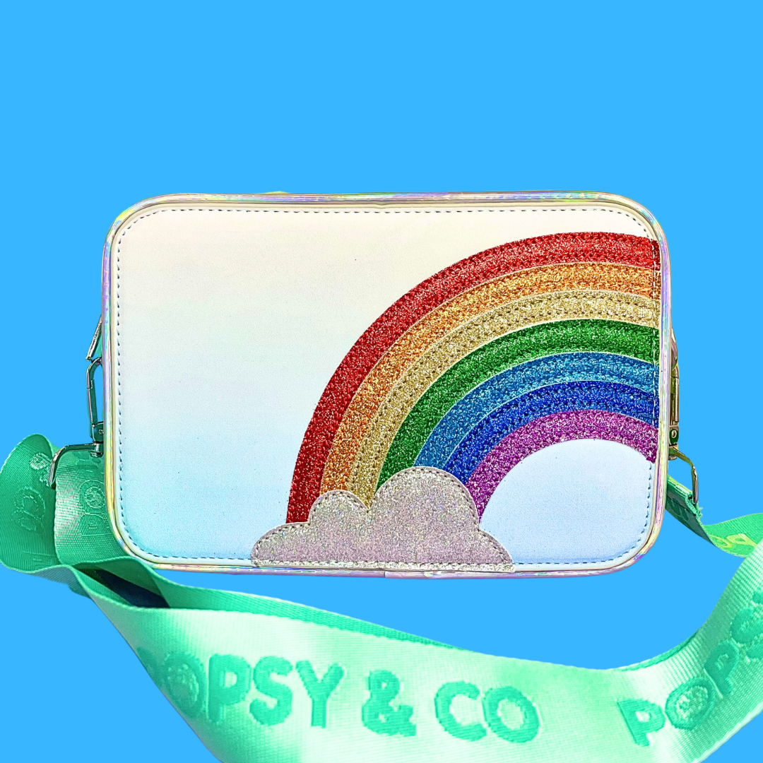 Kids rainbow crossbody bag.