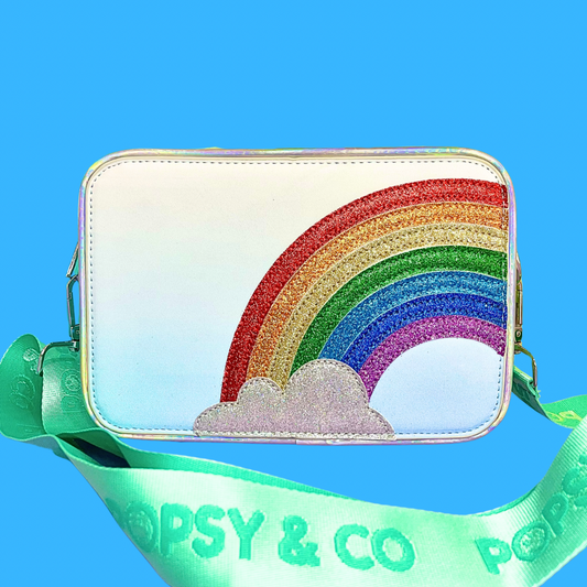 Kids rainbow crossbody bag.
