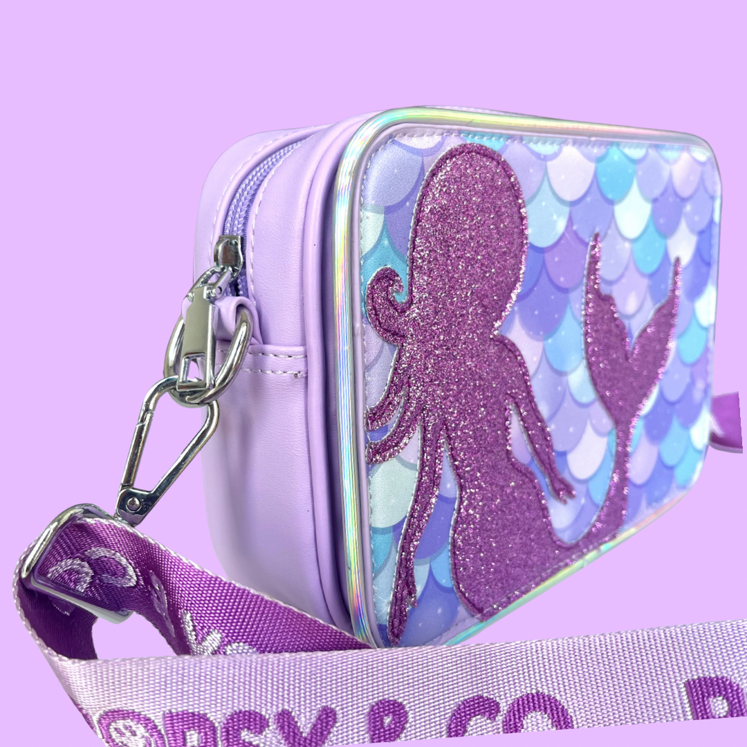 Mermaid Tales Purple Crossbody Bag for kids