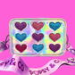 Glitter hearts kids crossbody bag