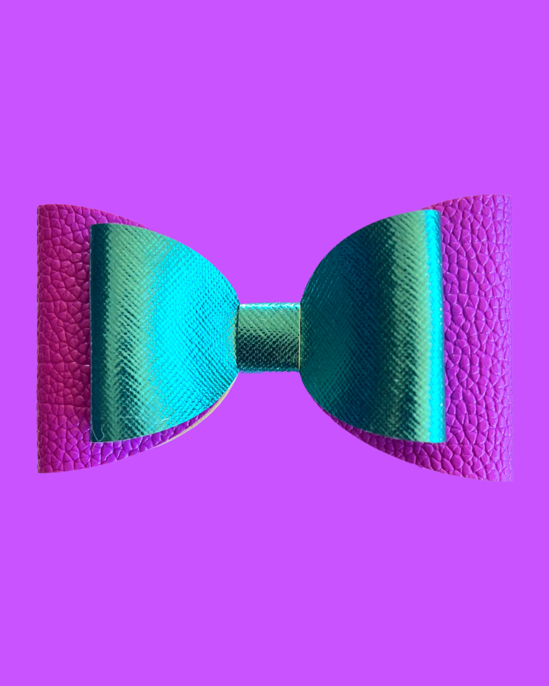 The Mermaid Hair Bow for girls. Aqua blue and purple hair bow.