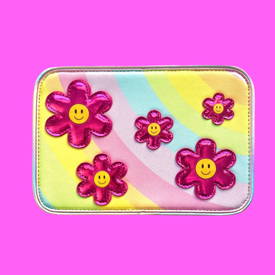 Metallic daisy flower fields interchangeable cover kids popsy bag