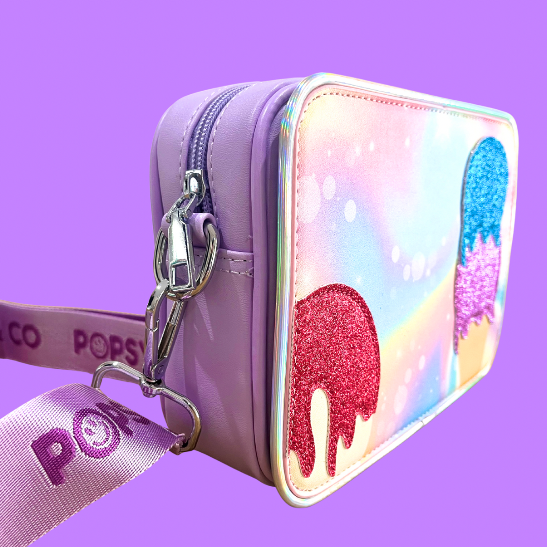 Purple bag with Sundae Fun Icecream cover