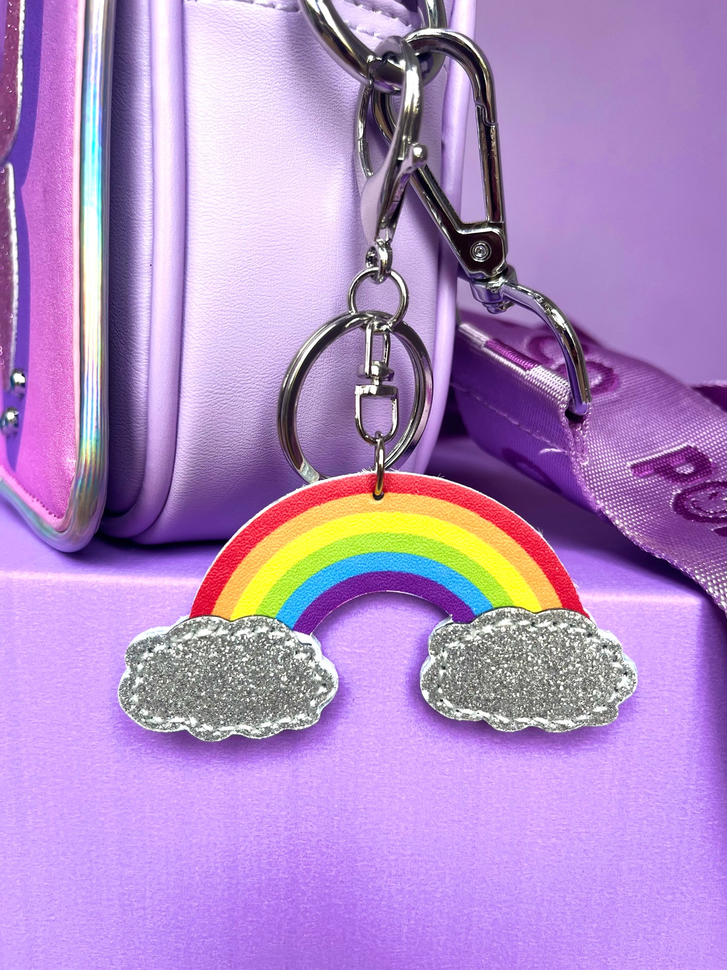 Rainbow accessory for kids bags.