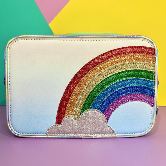 Rainbow magic interchangeable front cover for Popsy and Co kids crossbody bag.